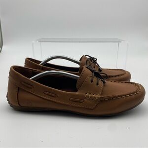 Born Brown Leather Driving Loafers